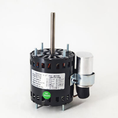 Motor PSC 3.3" - 1/12HP 1/15HP 1/20HP Tegangan Ganda 115V/230V 1550RPM 7.5uF/370V Putaran CCW/CW - Motor Pengganti Fasco D1127 Century 9721